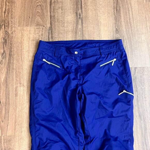 Obermeyer Soft Shell Waterproof Ski/Snow Pants Navy Blue Size 14 - Picture 3 of 13